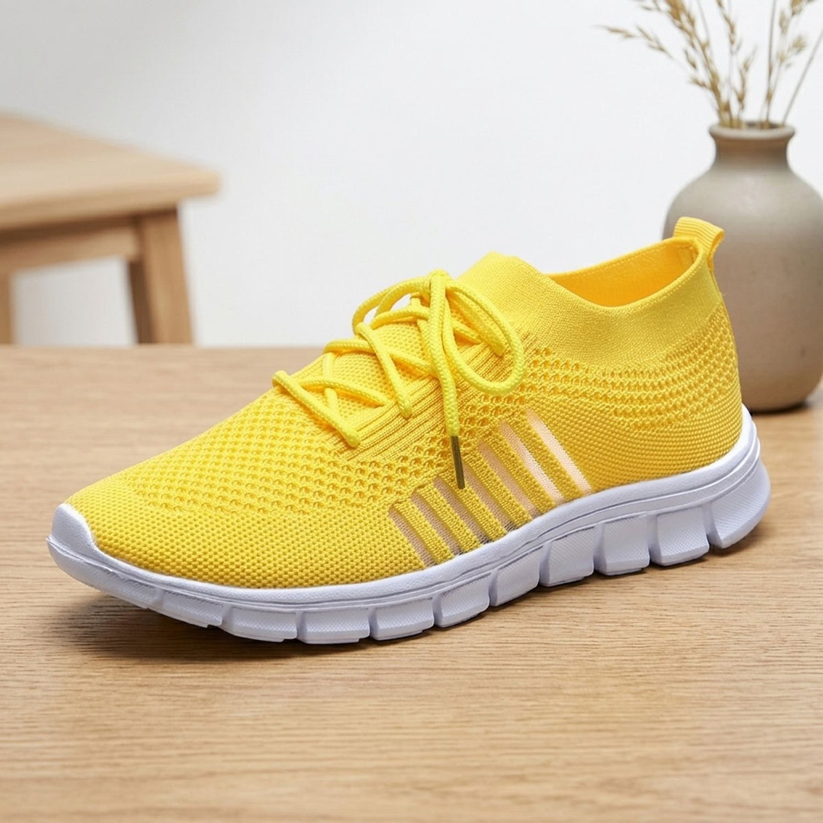 Women's Orthopedic Flyknit Lace-Up Lightweight Sneakers