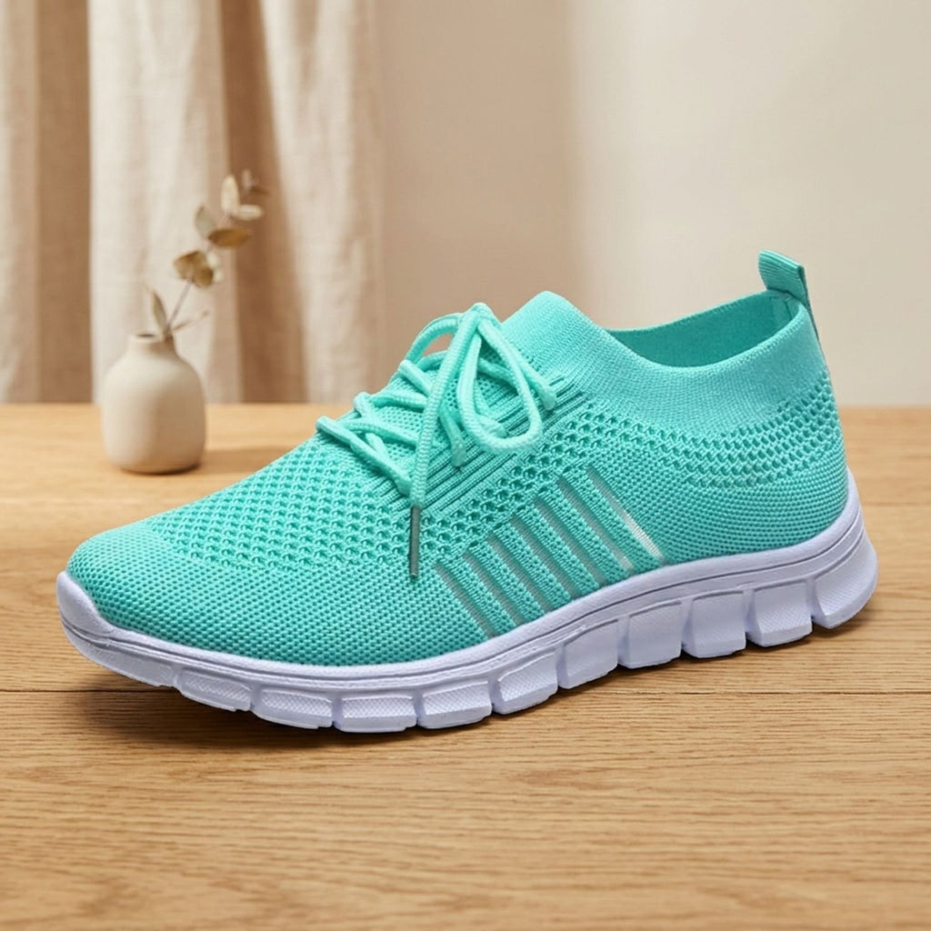 Women's Orthopedic Flyknit Lace-Up Lightweight Sneakers