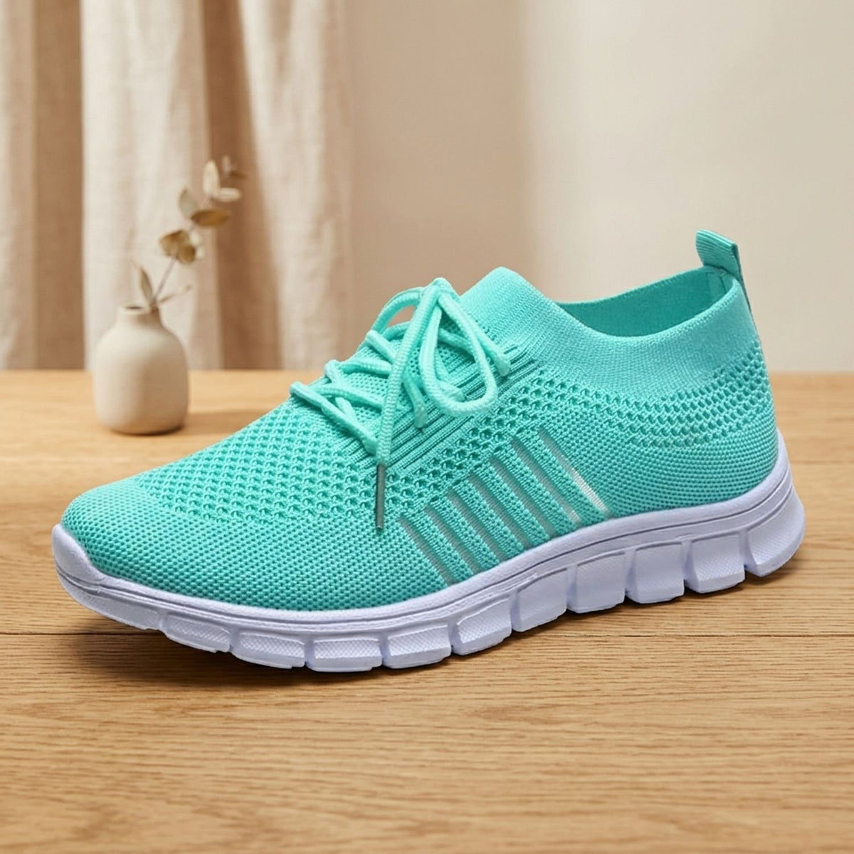 Women's Orthopedic Flyknit Lace-Up Lightweight Sneakers