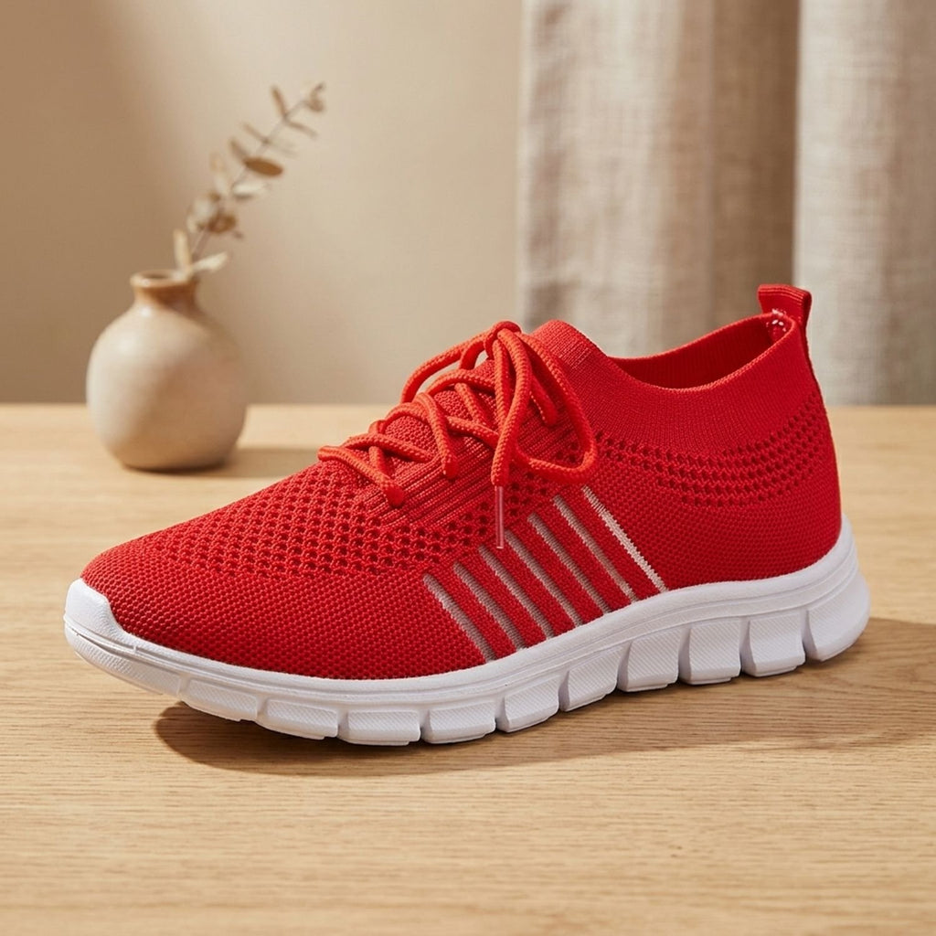Women's Orthopedic Flyknit Lace-Up Lightweight Sneakers
