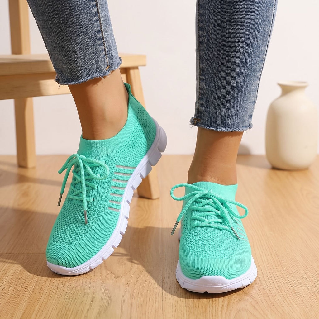 Women's Orthopedic Flyknit Lace-Up Lightweight Sneakers
