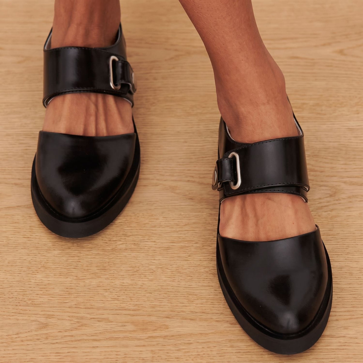 Women's Orthopedic Mary Jane Buckle-Strap Flat Loafers