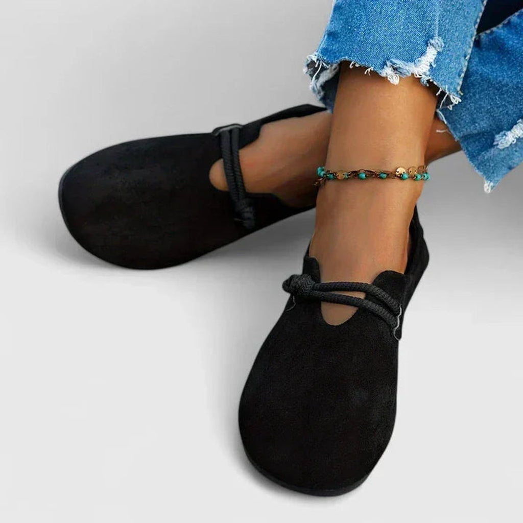 Women's Orthopedic Rope-Strap Suede Flat Loafers