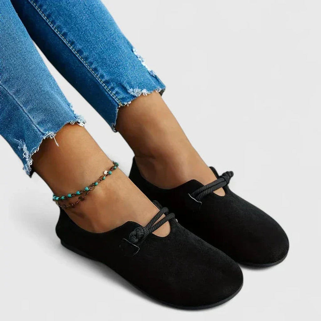 Women's Orthopedic Rope-Strap Suede Flat Loafers