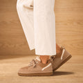 Women's Orthopedic Suede Winter Sneakers Platform Sole - Beige