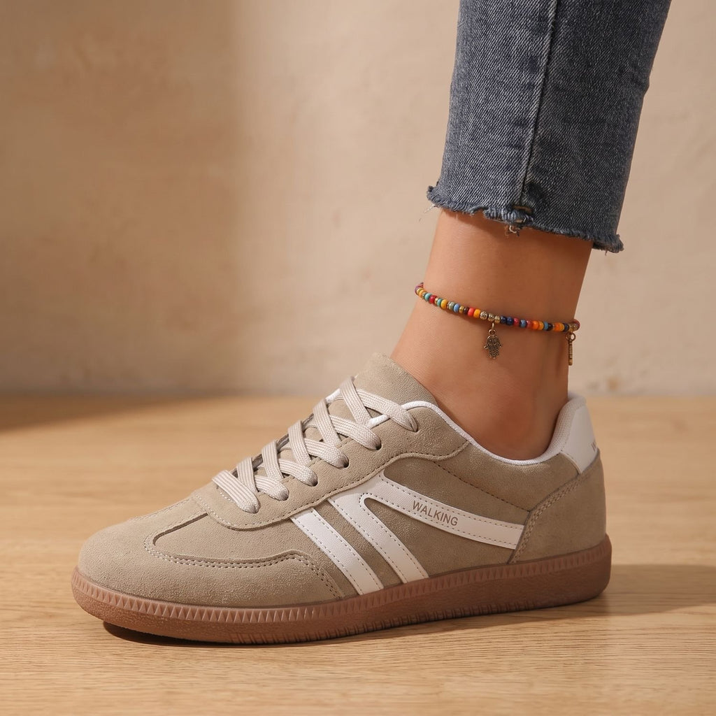 Women's Orthopedic Walking Sneakers with Arch Support - Khaki