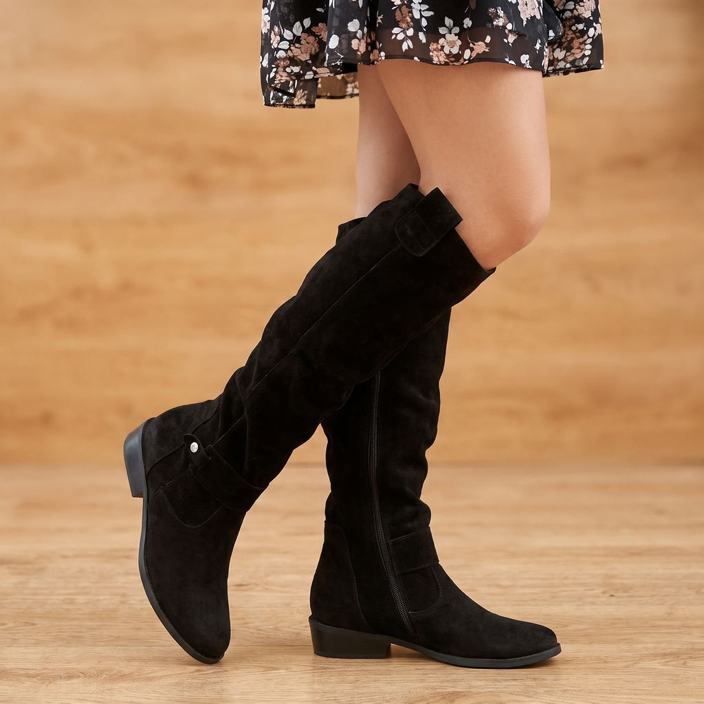 Women's Over-the-Knee Suede Flat Knee High Boots