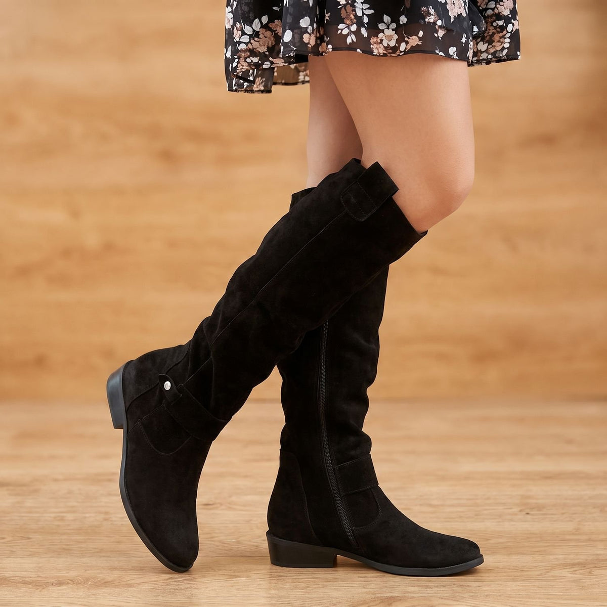 Women's Over-the-Knee Suede Flat Knee High Boots