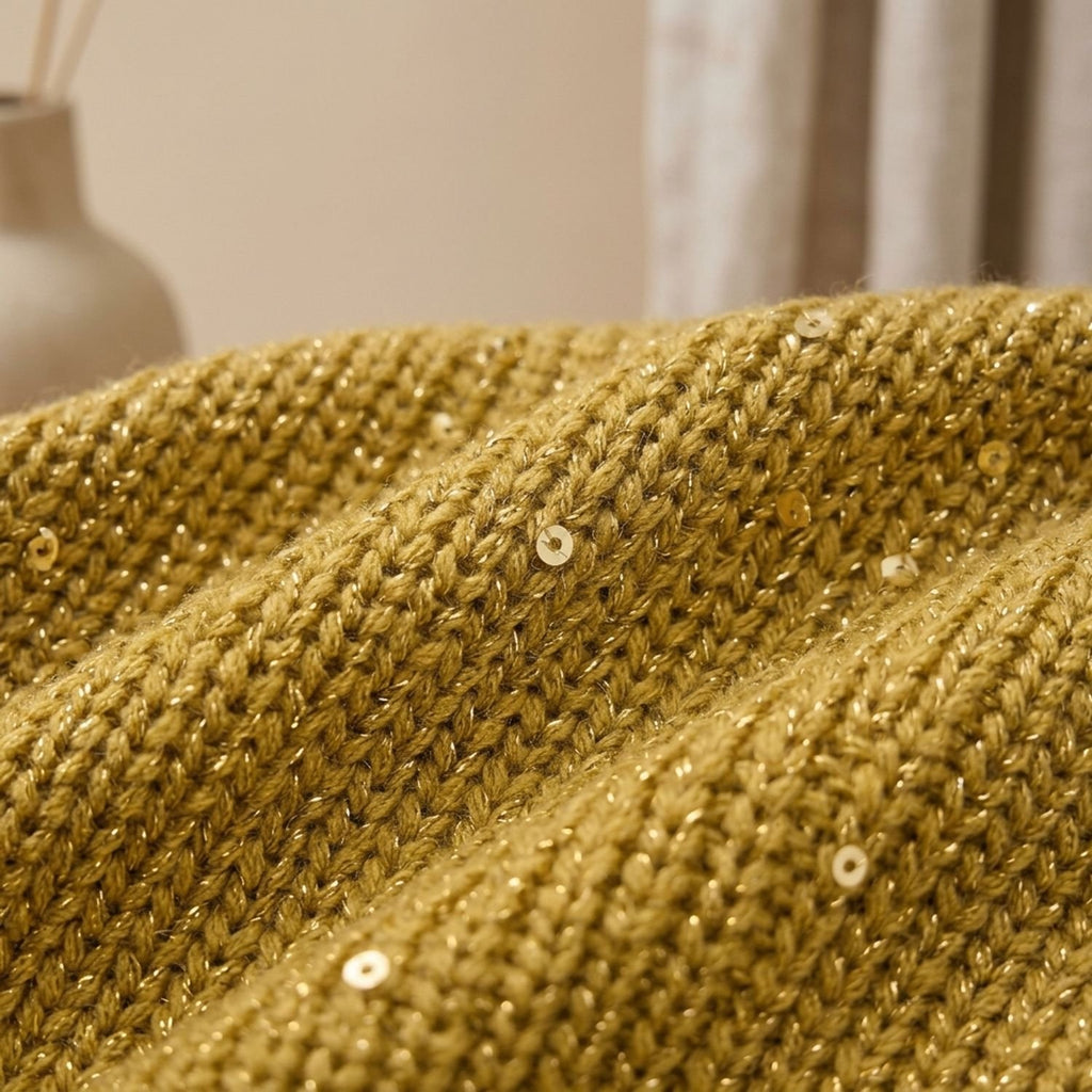 Women's Oversized Collared Gold-Button Knit Cardigan