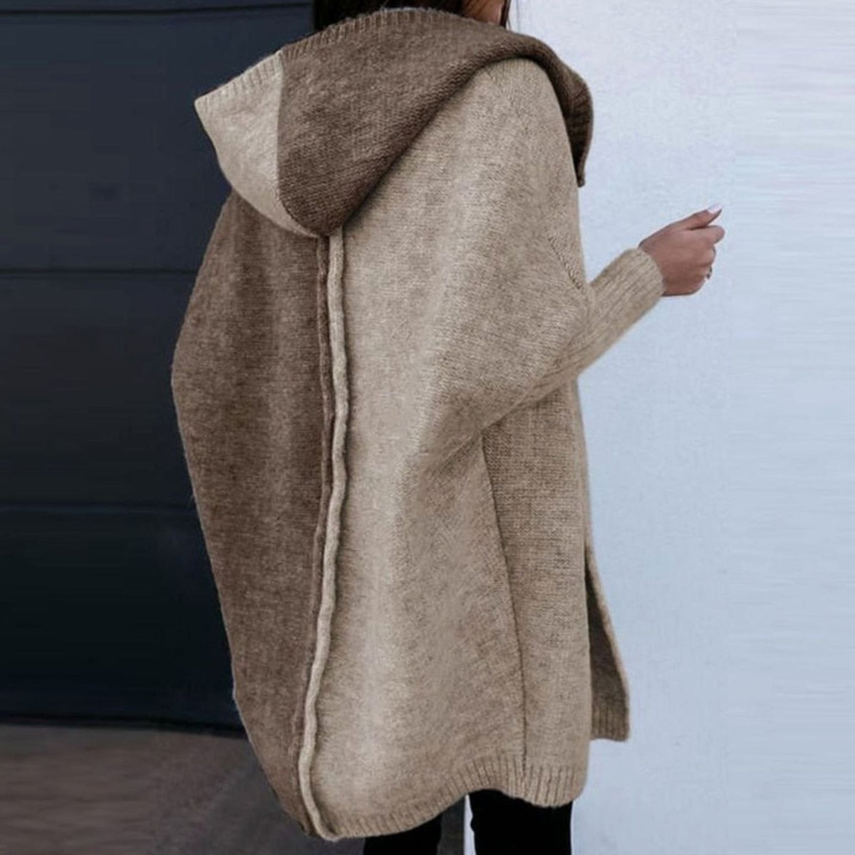 Women's Oversized Long-Sleeve Knit Open Cardigan Sweater