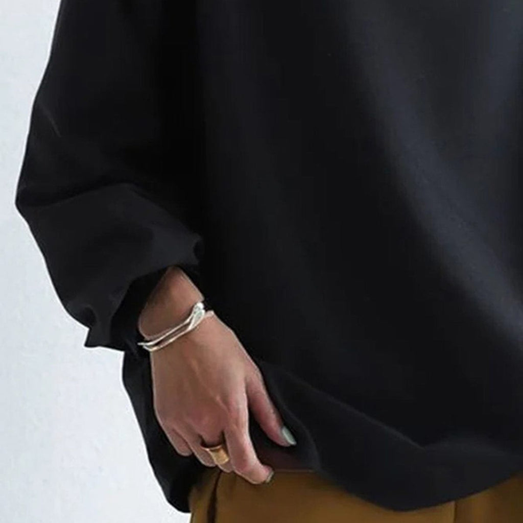 Women's Oversized Mock-Neck Knit Sweater Pullover Top