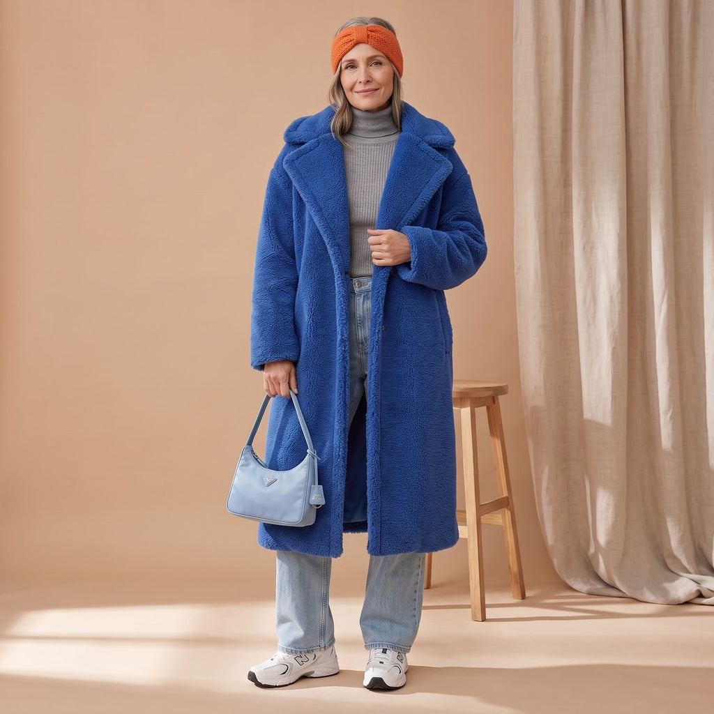 Women's Oversized Teddy Faux Fur Coat Long Winter Jacket
