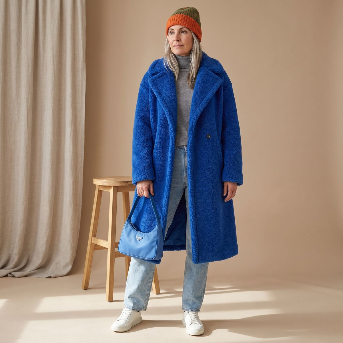 Women's Oversized Teddy Faux Fur Coat Long Winter Jacket