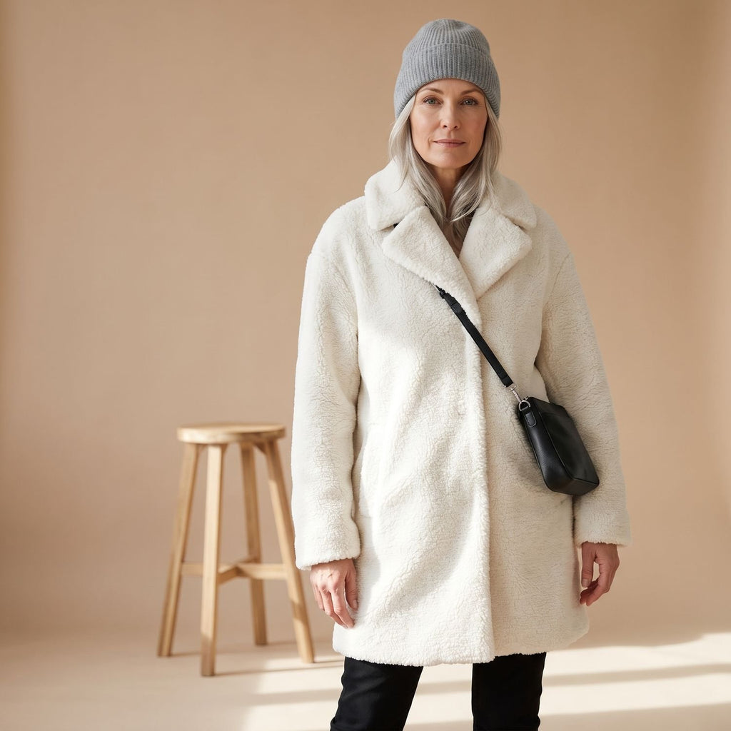 Women's Oversized Teddy Faux Fur Coat Long Winter Jacket