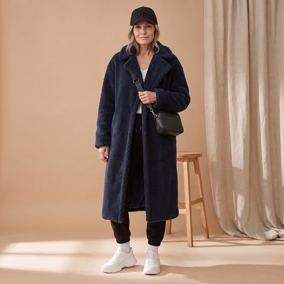 Women's Oversized Teddy Faux Fur Coat Long Winter Jacket