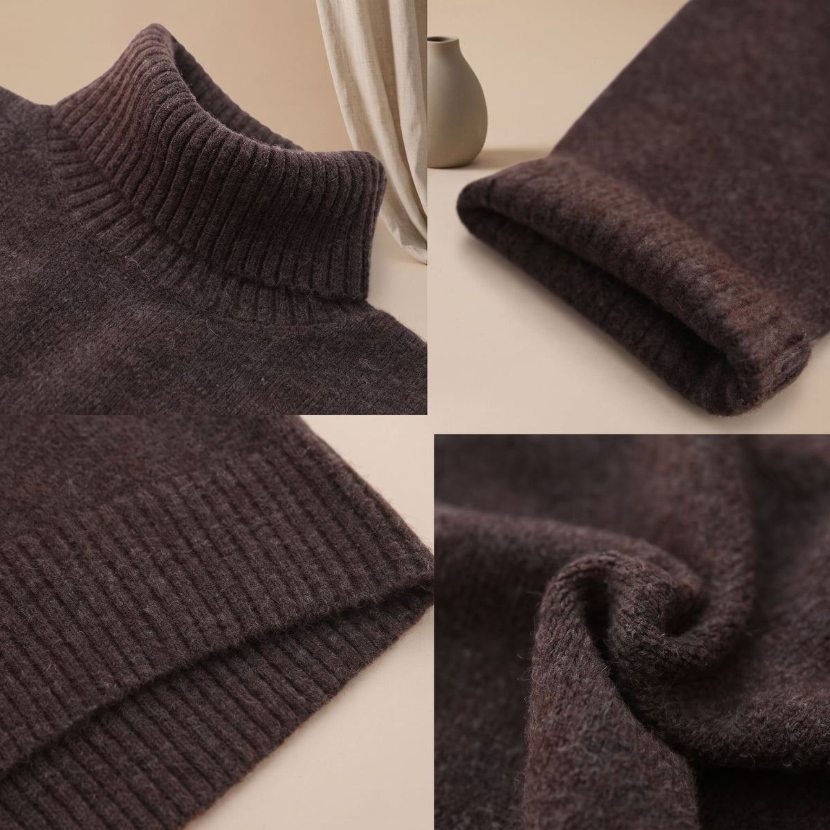 Women's Oversized Turtleneck Knit Sweater