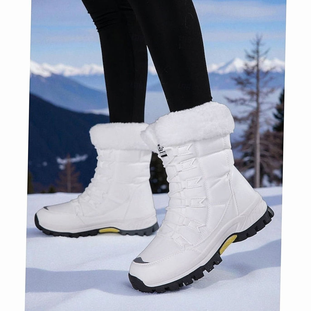 Women's Plush-Lined Lace-Up Snow Winter Boots