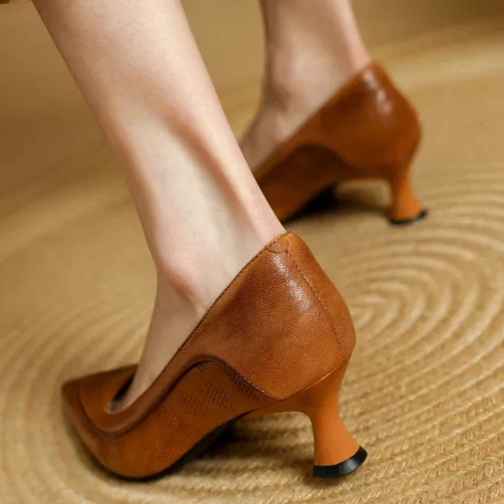 Women's Pointed-Toe Kitten-Heel Slip-On Dress Pumps