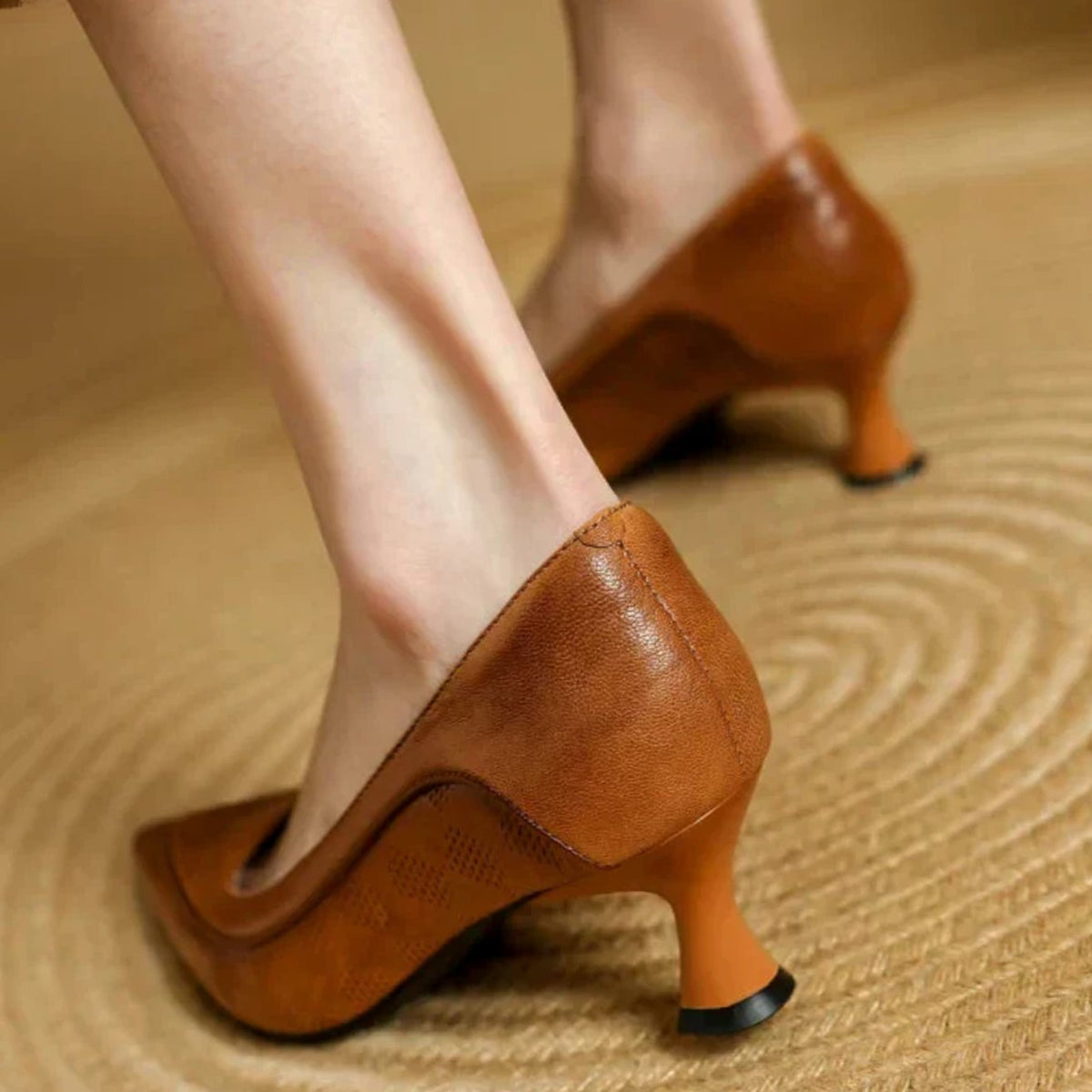 Women's Pointed-Toe Kitten-Heel Slip-On Dress Pumps