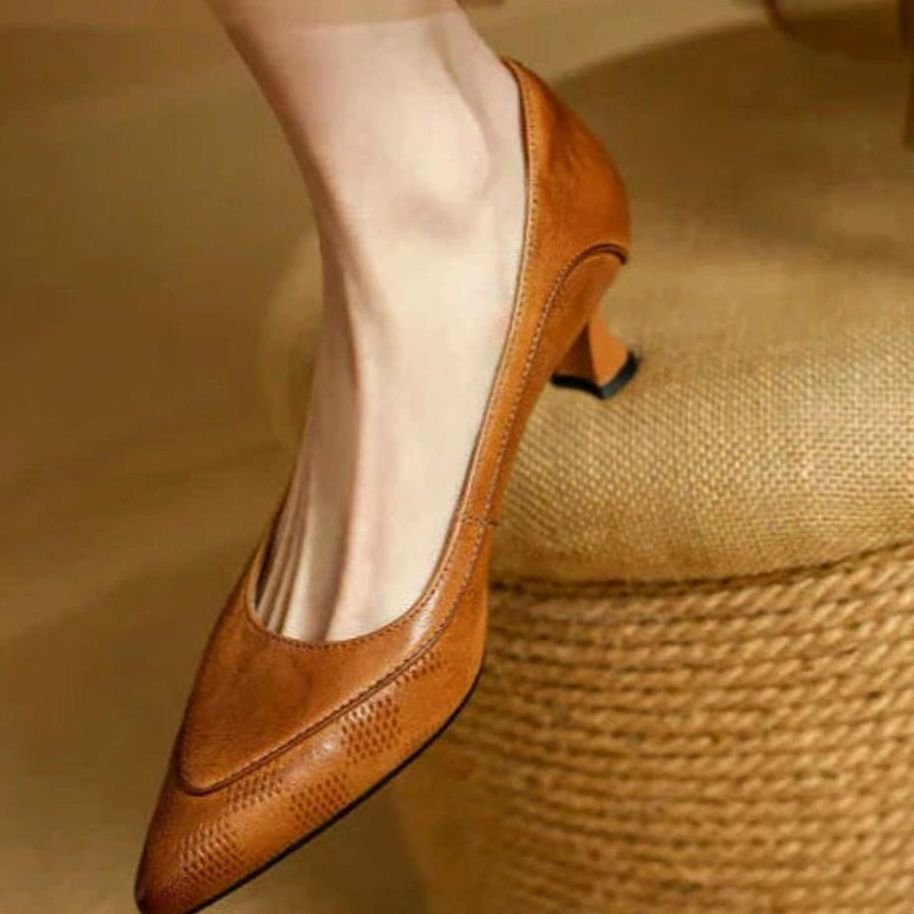 Women's Pointed-Toe Kitten-Heel Slip-On Dress Pumps