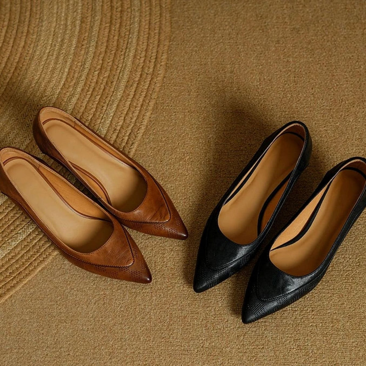 Women's Pointed-Toe Kitten-Heel Slip-On Dress Pumps