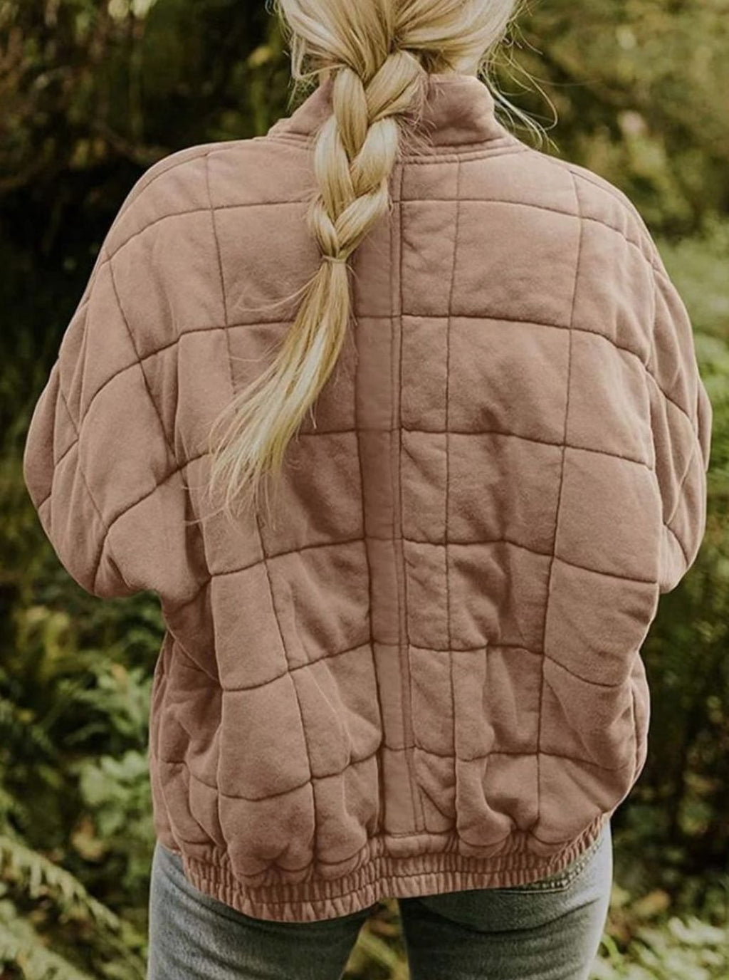 Women's Quilted Fashion Jacket Zip-Up Stand Collar