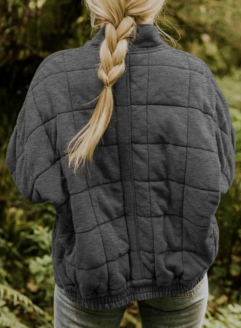 Women's Quilted Fashion Jacket Zip-Up Stand Collar