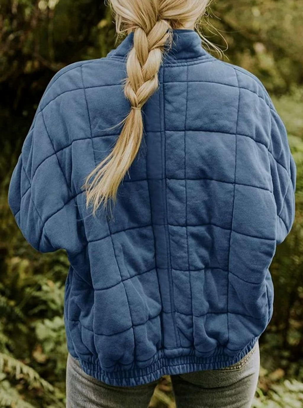 Women's Quilted Fashion Jacket Zip-Up Stand Collar