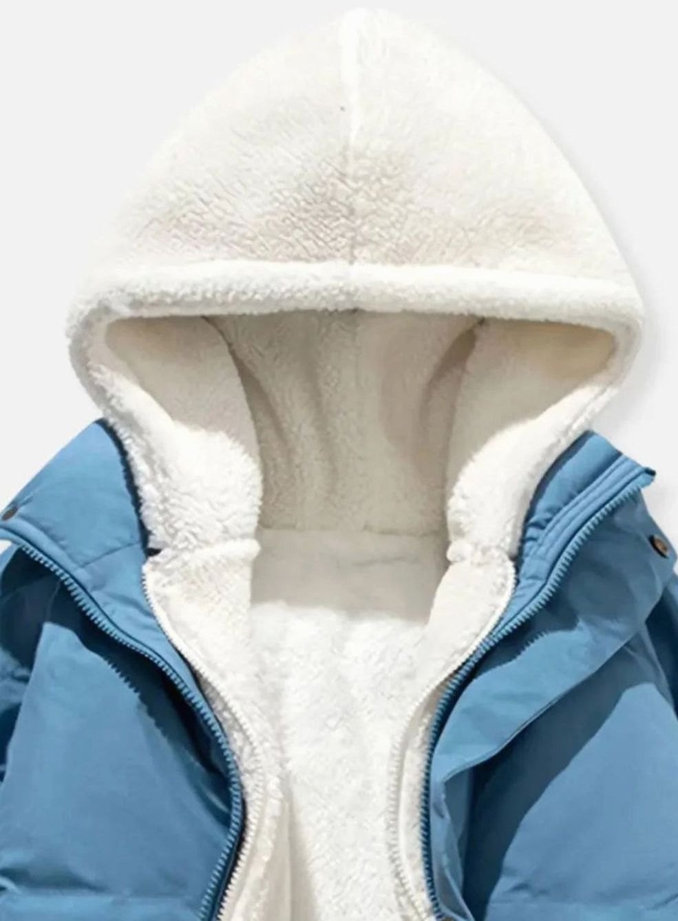 Women's Quilted Puffer Coat Hooded Sherpa-Lined Winter Jacket