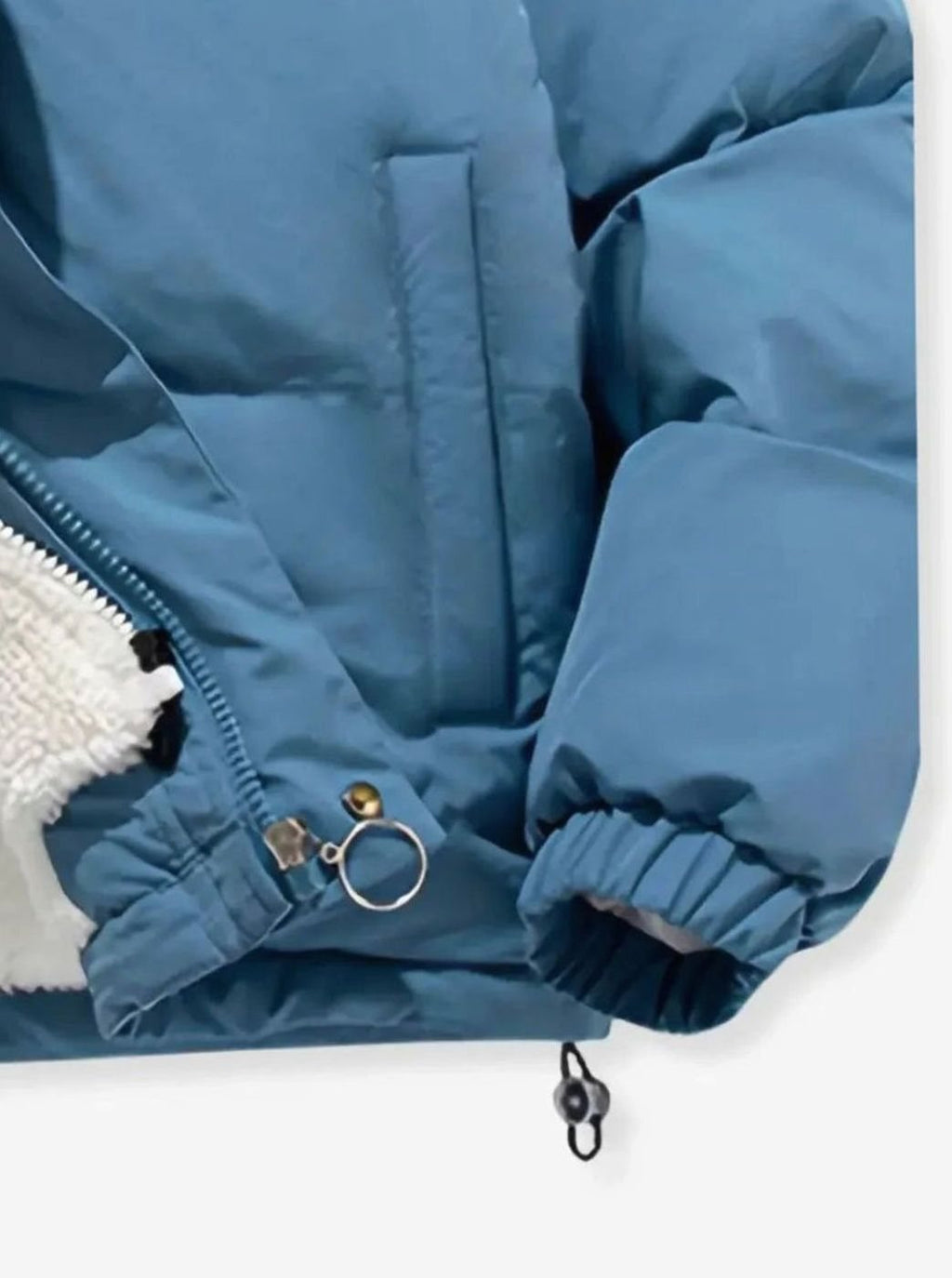 Women's Quilted Puffer Coat Hooded Sherpa-Lined Winter Jacket