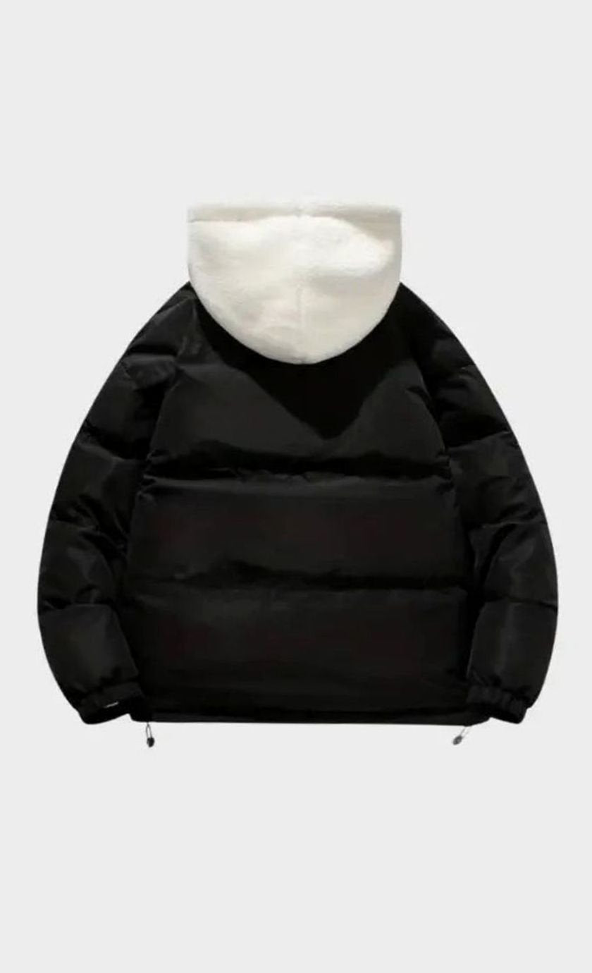 Women's Quilted Puffer Coat Hooded Sherpa-Lined Winter Jacket