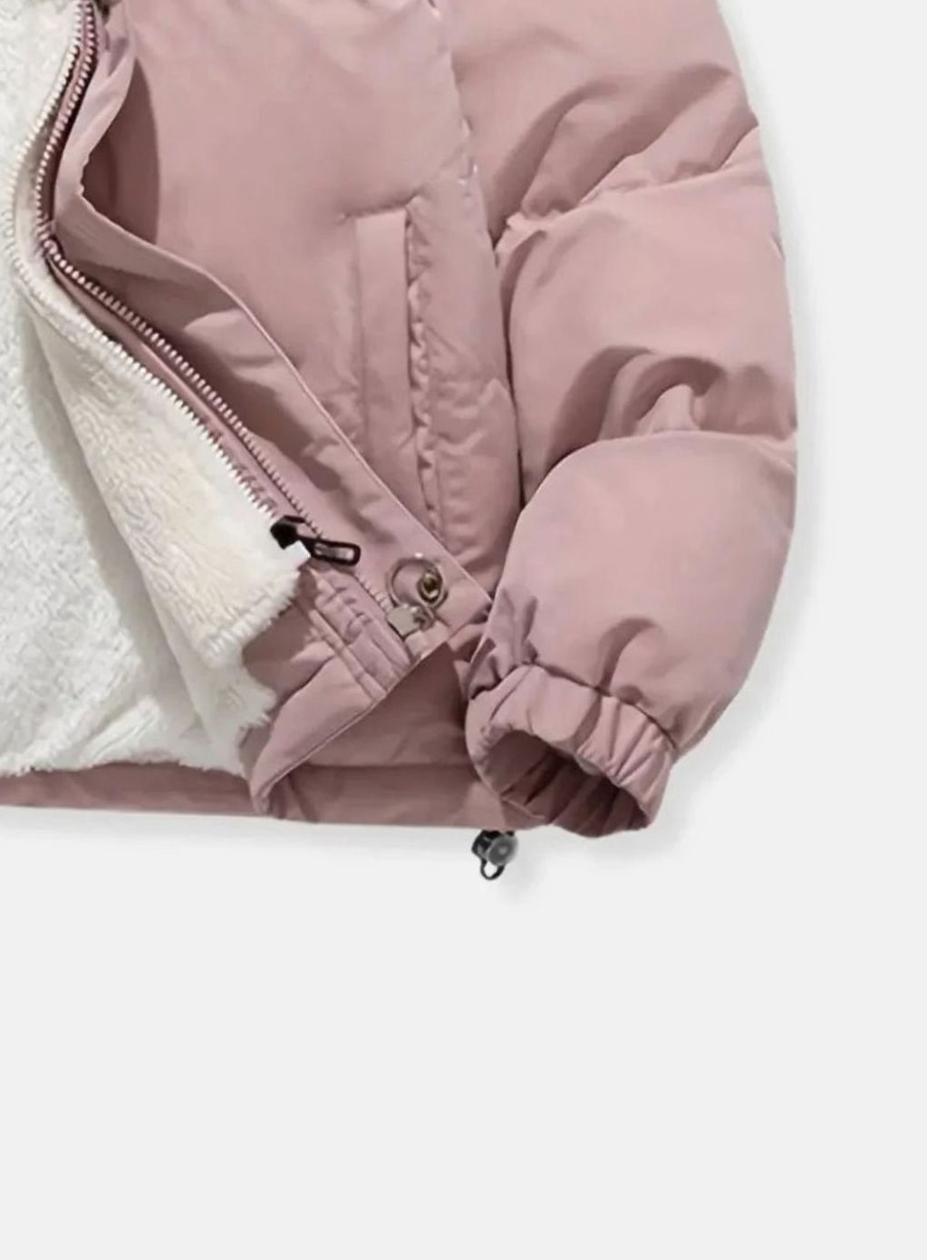 Women's Quilted Puffer Coat Hooded Sherpa-Lined Winter Jacket