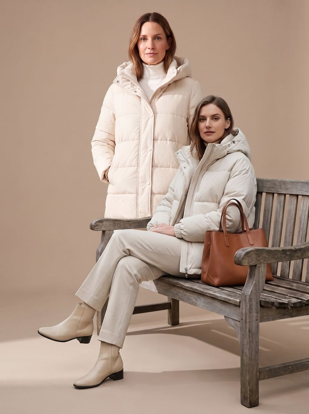 Women's Relaxed-Fit Drop-Shoulder Hooded Puffer Jacket