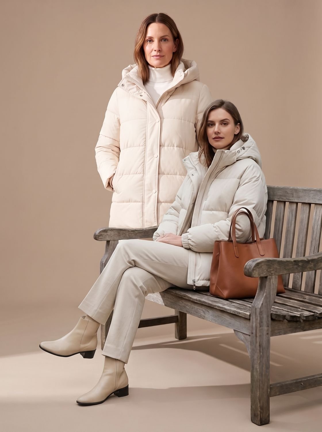 Women's Relaxed-Fit Drop-Shoulder Hooded Puffer Jacket