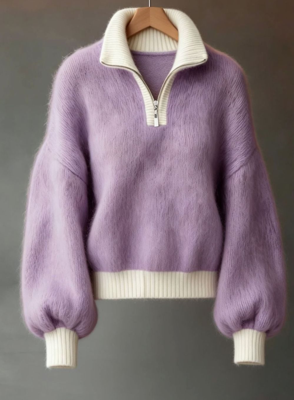 Women's Relaxed-Fit Half-Zip Knit Pullover Sweater