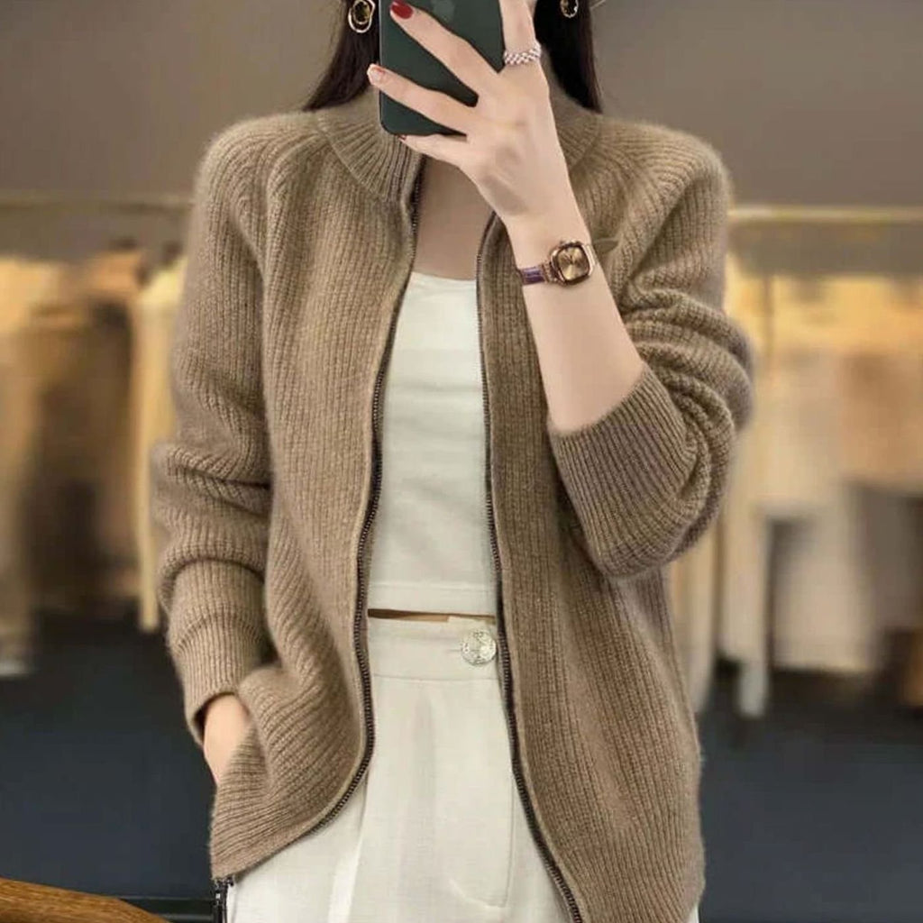 Women's Relaxed-Fit Half-Zip Knit Sweater