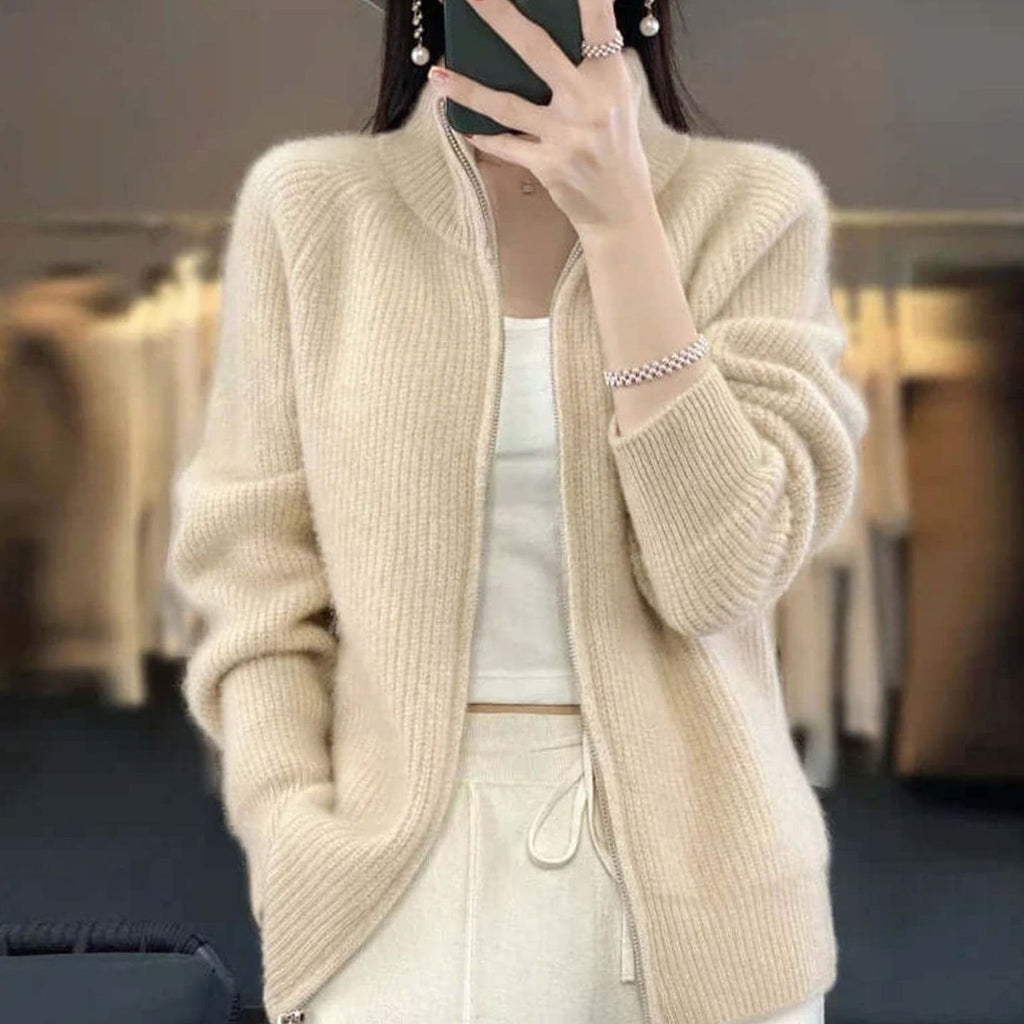 Women's Relaxed-Fit Half-Zip Knit Sweater