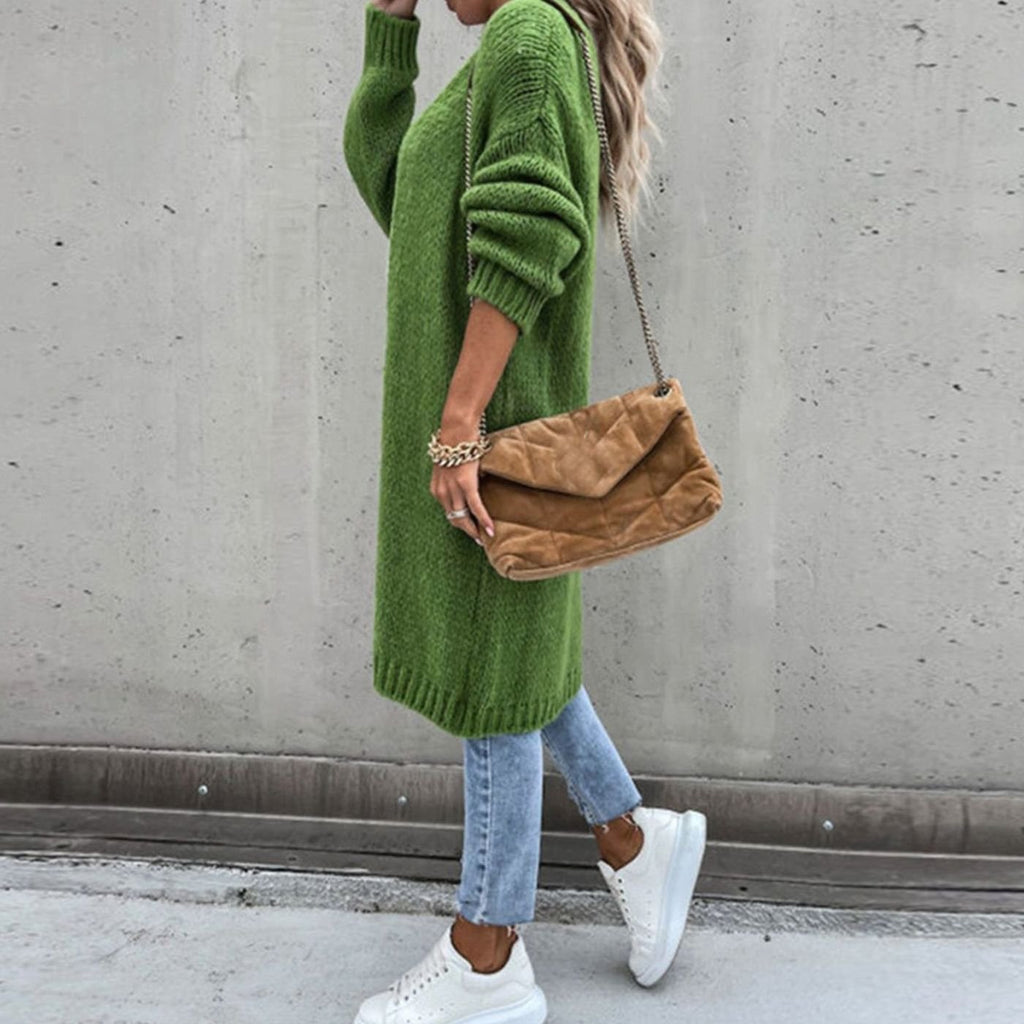 Women's Relaxed-Fit Long Open Front Cardigan Knit Sweater