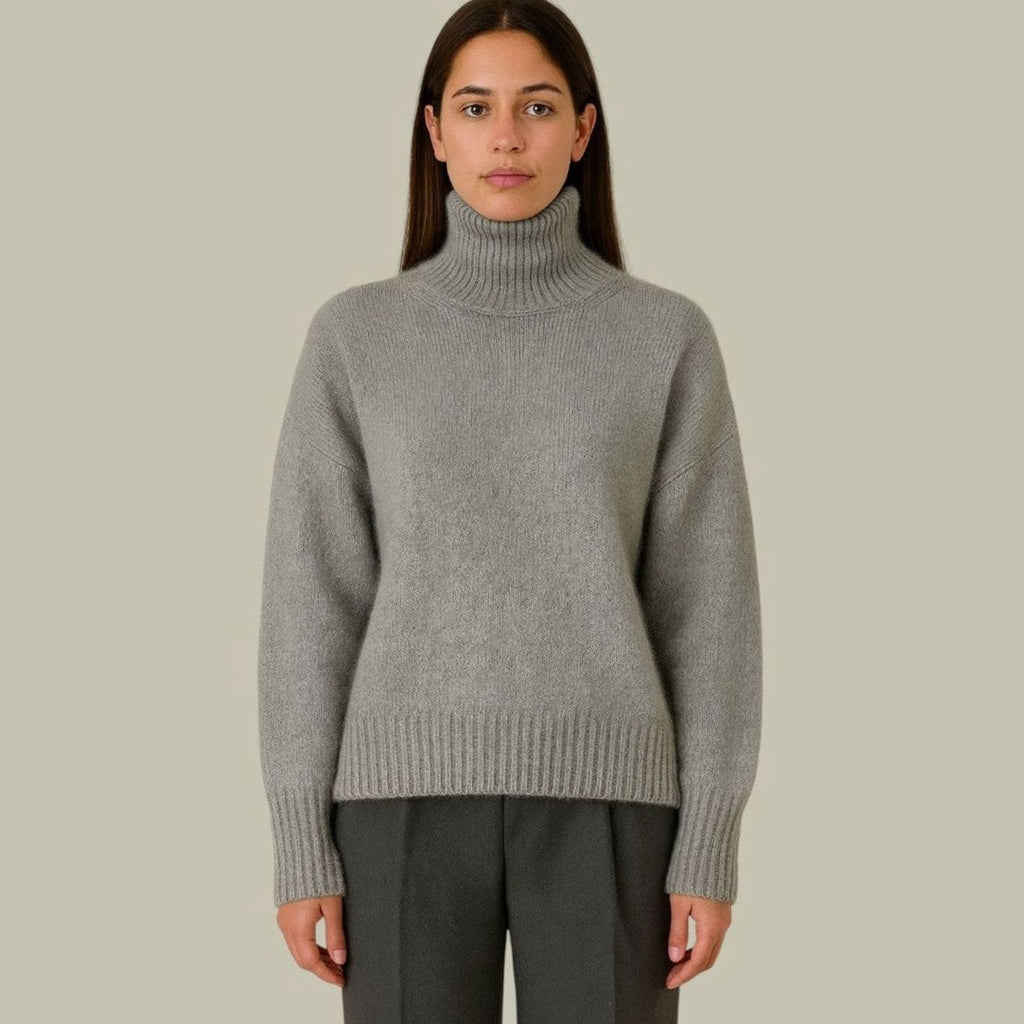 Women's Relaxed-Fit Merino Wool Turtleneck Sweater