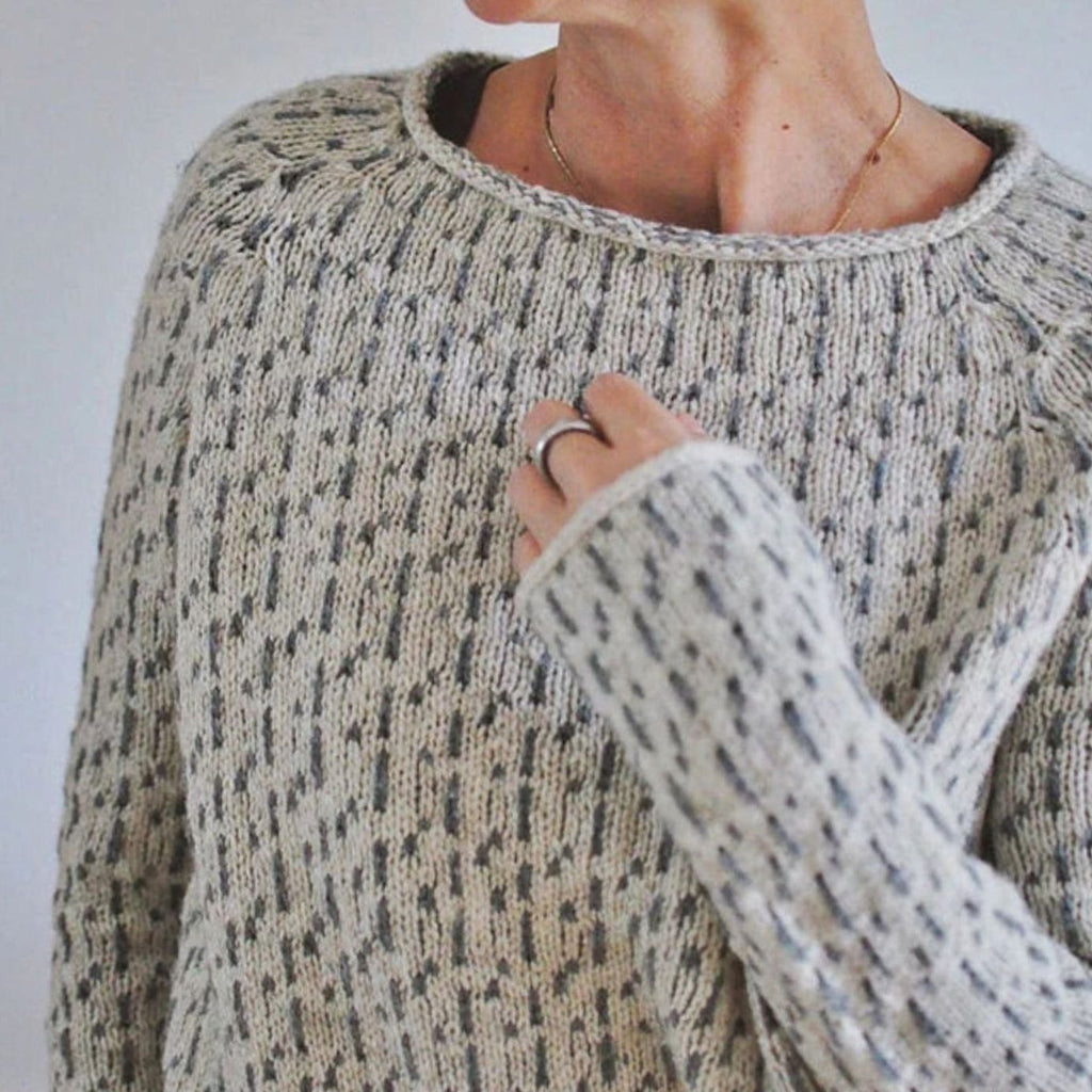 Women's Relaxed-Fit Round-Neck Textured Knit Sweater