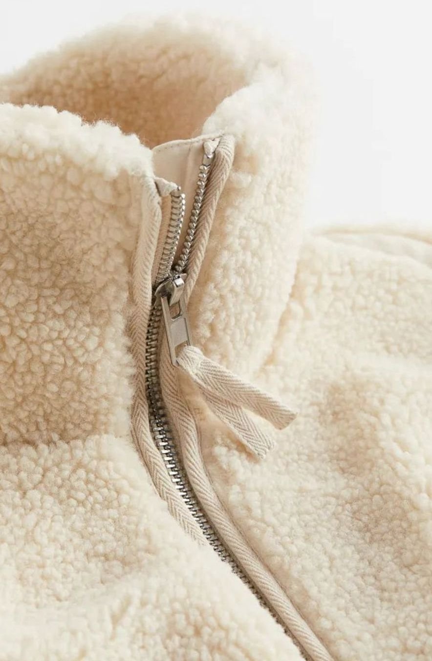 Women's Relaxed-Fit Teddy Zip-Up Fleece Jacket