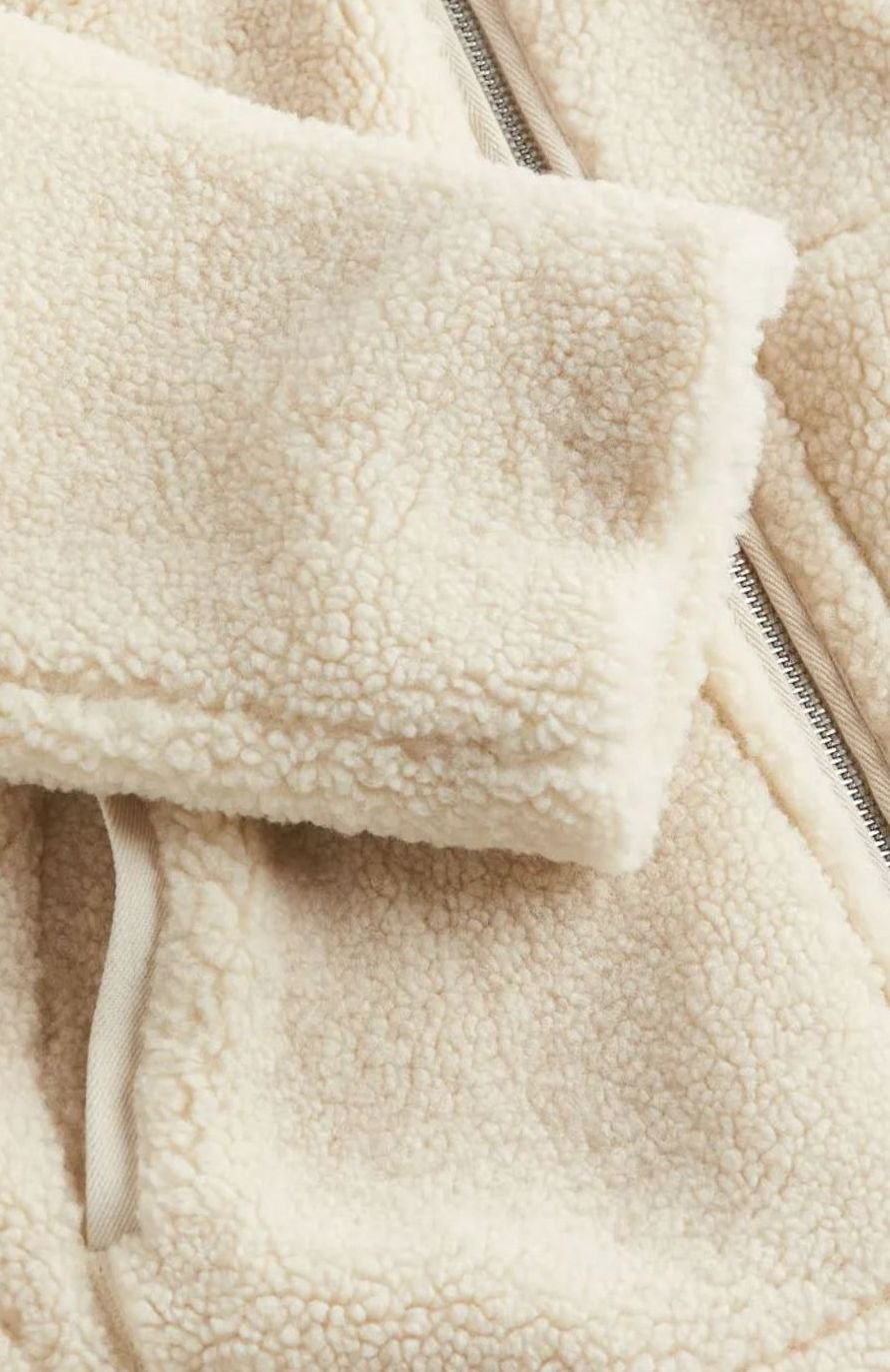 Women's Relaxed-Fit Teddy Zip-Up Fleece Jacket