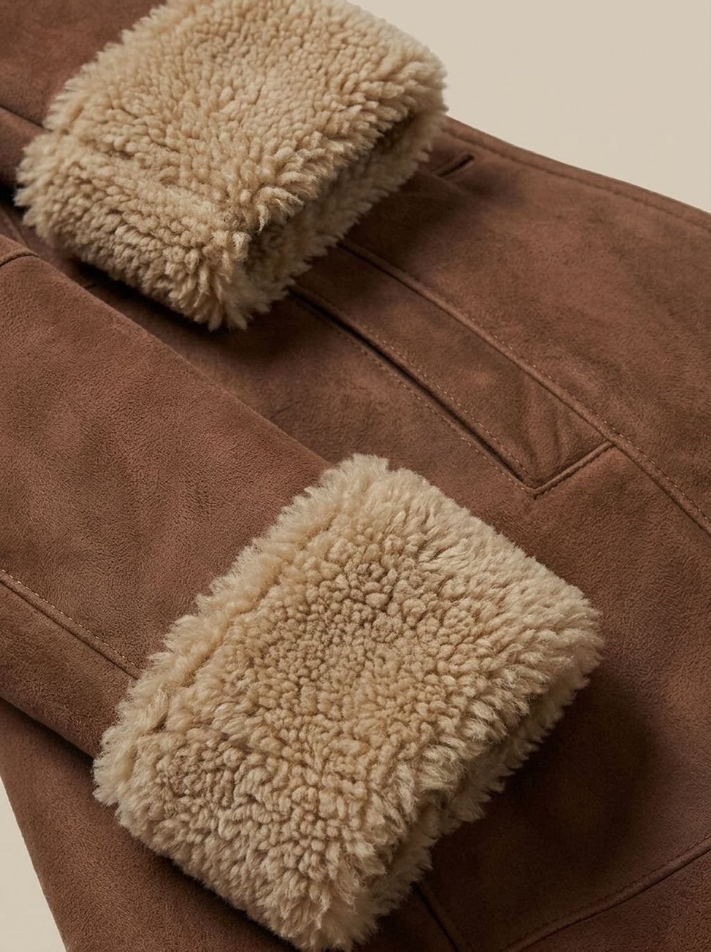 Women's Shearling-Lined Faux Fur Coat Long Button-Front Winter Coat