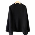 Women's Soft Faux Cashmere Oversized Wrap Scarf Shawl - Black