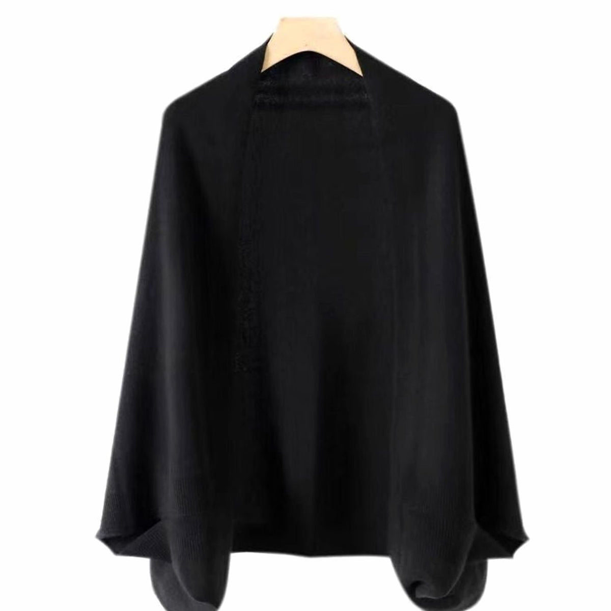 Women's Soft Faux Cashmere Oversized Wrap Scarf Shawl - Black