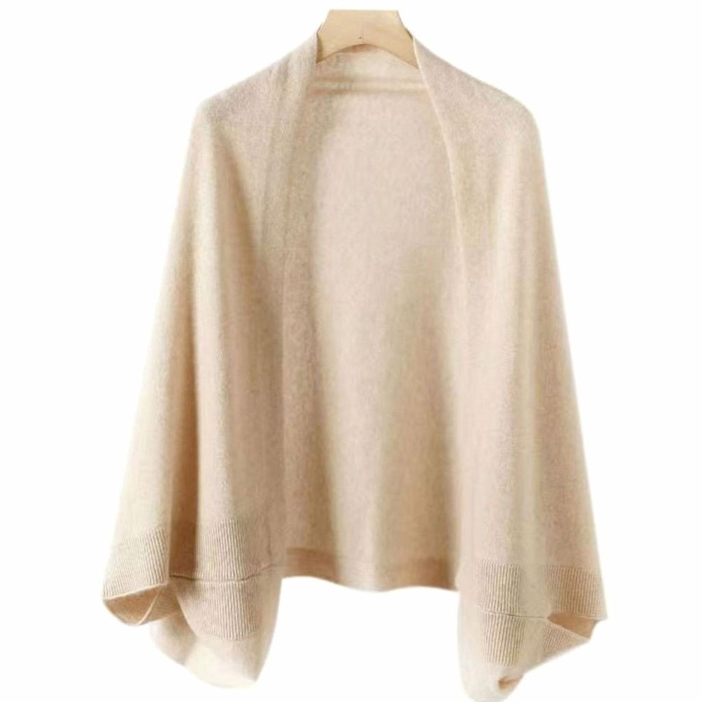 Women's Soft Faux Cashmere Oversized Wrap Scarf Shawl - Beige