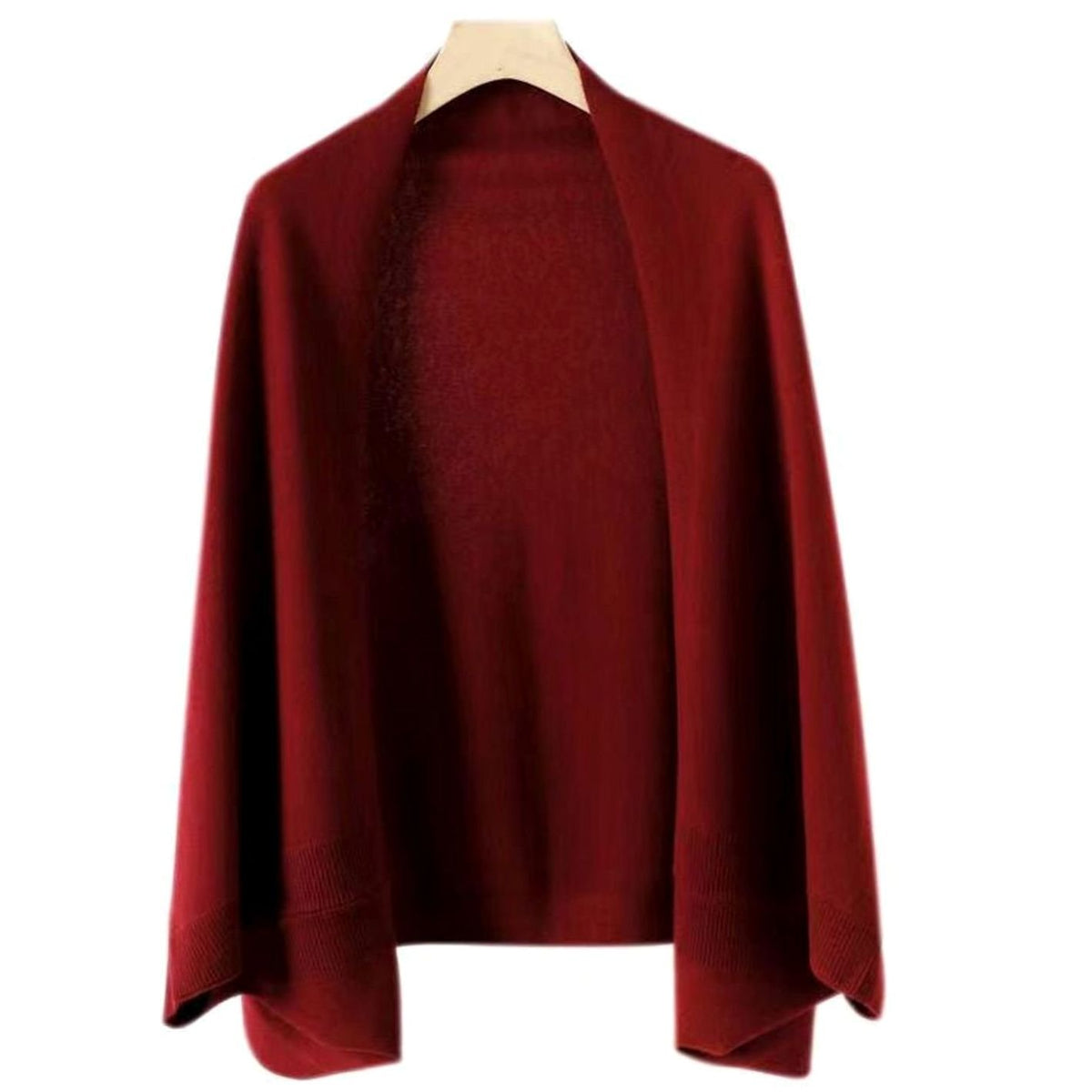 Women's Soft Faux Cashmere Oversized Wrap Scarf Shawl - Burgundy