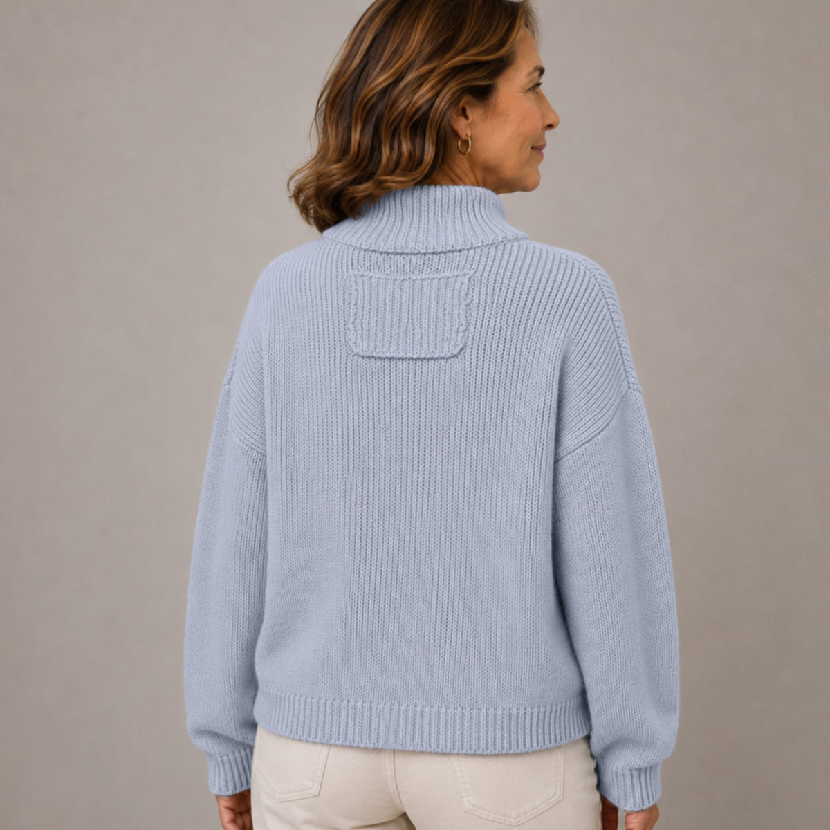 Women's Stand Collar Button-Up Knit Cardigan