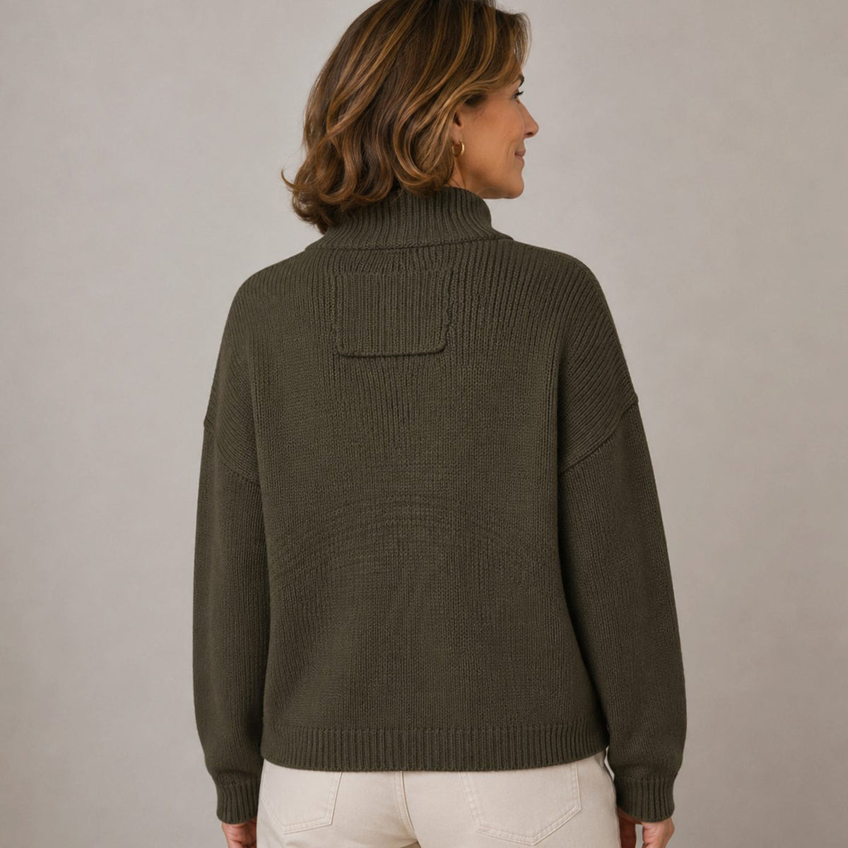 Women's Stand Collar Button-Up Knit Cardigan