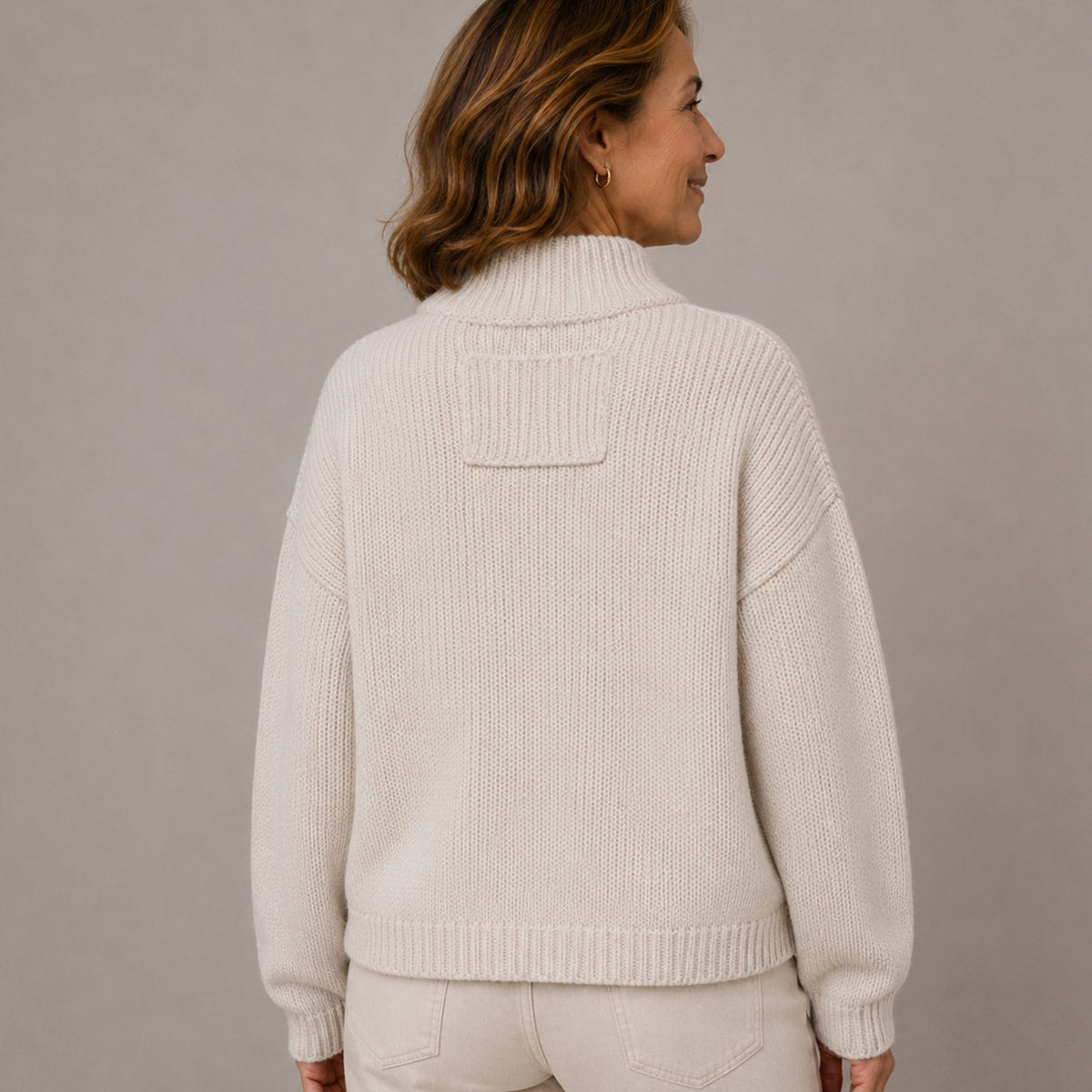 Women's Stand Collar Button-Up Knit Cardigan